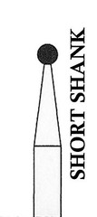 CROSSTECH Dental Diamond Short-Shank ROUND-801/012C, MA2C-Coarse,5Burs