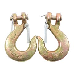 4 Pack 5/16″ G70 Chain Hook Clevis Slip Hook with Safety Latch 14000Lbs Capacity