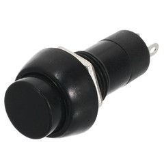 10x On/Off Push Button Bolt-On Switch Black Button Push-To-Make Self-Locking 12V