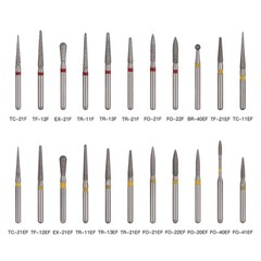AZDENT 5pcs Dental Fresas de diamante Bur Fit High Speed Handpiece Friction Grip