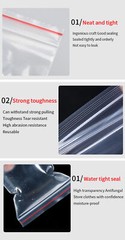 Clear Reclosable Seal Bag Plastic Poly Zip Lock Bags Jewelry Zipper Baggie 2Mil