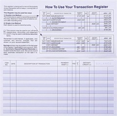 24PCS Check Registers Personal Checkbook Easy to Read Transaction Record Book