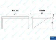 24 in. x 48 in. Stainless Steel Wall Shelf