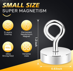 Fishing Magnets strong set kit large seper Neodymium Magnet n52 150 lbs 4 pack