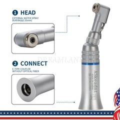 Dental Contra Angle Handpiece Low Speed For E-type Motors Latch Chuck Handpiece