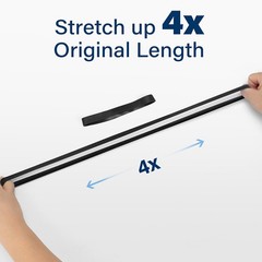 30PCS Large Rubber Bands Heavy Duty Size #107 Black Elastic Long Rubber Bands