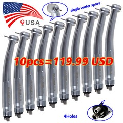 10 packs USA Dental High Speed Handpiece Push Standard Head 4Holes Turbine