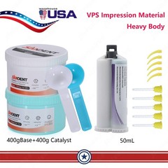 Putty PVS VPS Impression Material Base+Catalystst/50ml cartridge Heavy Body
