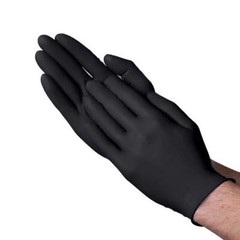 VGuard Black Nitrile Disposable Gloves Powder Latex Free 5 & 7 Mil 100 Count Box