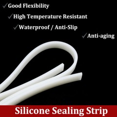 Solid Square Silicone Rubber Strip Sealing Gasket High Temp 4x4mm~30x30mm