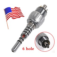 Dental LED Quick Coupler 4/6 Hole fit Kavo Multiflex LUX Fiber Optic Handpiece