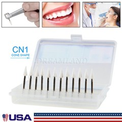 Dental White Polishing Stones Flame Cone shape FL2 CN1 RD1/ Carbide Round Burs