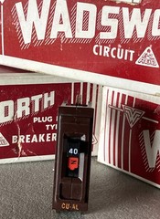 Wadsworth A40N A140 40 Amp 1 Pole 1P Type A Metal Foot Breaker A140N NEW!