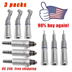 3* Dental Low Speed Air Motor E-Type Contra Angle Straight Handpiece NSK NMP