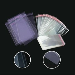 100 Clear Resealable Recloseable Self Adhesive Cello Tape OPP Poly Plastic Bags