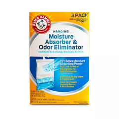 Arm and Hammer Moisture Absorber 3 Pack Hanging Bag Odor Eliminator Closet