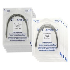US 100PCS Orthodontic Niti Arch Wire Super Elactic Ovoid Form Round Rectangular