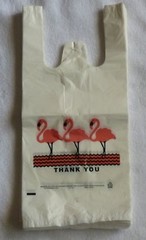 Lot 2000 Flamingo Thank-you T-shirt Bags (11.5×6.5×21 -13 Mic) Large size