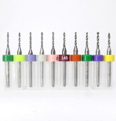 Micro PCB Drill Bits Set 1.20–1.60mm (.047–.0635″) Solid Carbide 1/8″ Shank CNC