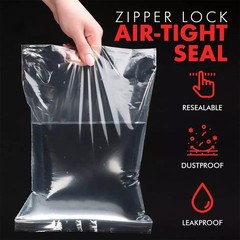 Reclosable Zipper bags 2 Mil Clear Plastic 4×6,5×8,6×9 and 8×10, 100-500Pcs