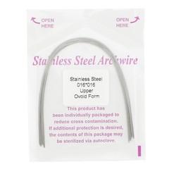 100PCS Orthodontic Stainless Steel Arch Wire Ovoid Form Round Rectangular Squre