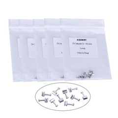 5x Dental Orthodontic Crimpable Hook Long type Elastic Lined 10 pcs/pack AZDENT