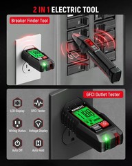 KAIWEETS Circuit Breaker Finder with LCD Display, NCV Tset & Black