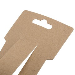 100Pcs Hair Clip Display Cards Paper Cardboard Hair Bow Holder Brown