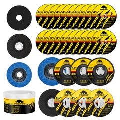 26Pack 4-1/2″ Angle Grinder Disc Set–Cut-Off Wheels,Flap Discs & Grinding Wheels