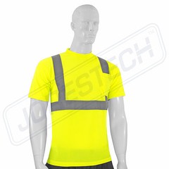 Printed Hi Vis T Shirt Reflective Safety Lime Short Sleeve HIGH VISIBILITY