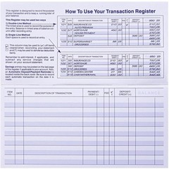 24 Pack Checkbook Registers – Personal Check Register Ledger Easy Read Pages New