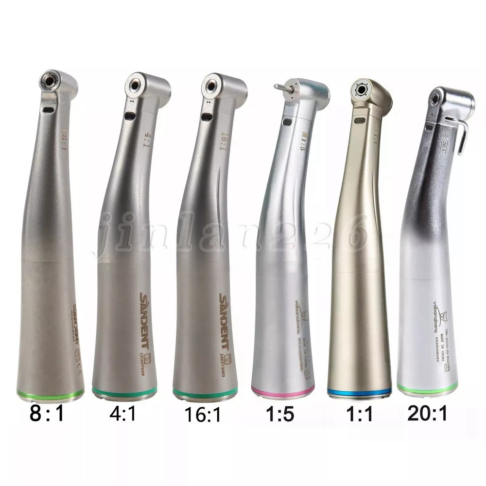 Dental 8:1 1:5 4:1 16:1 NO-LED/LED Fiber Optic Contra Angle Handpiece For NSK