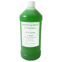 Nickel Plating Solution with Anode & Brighteners, Electroplating Kit, 1 Quart