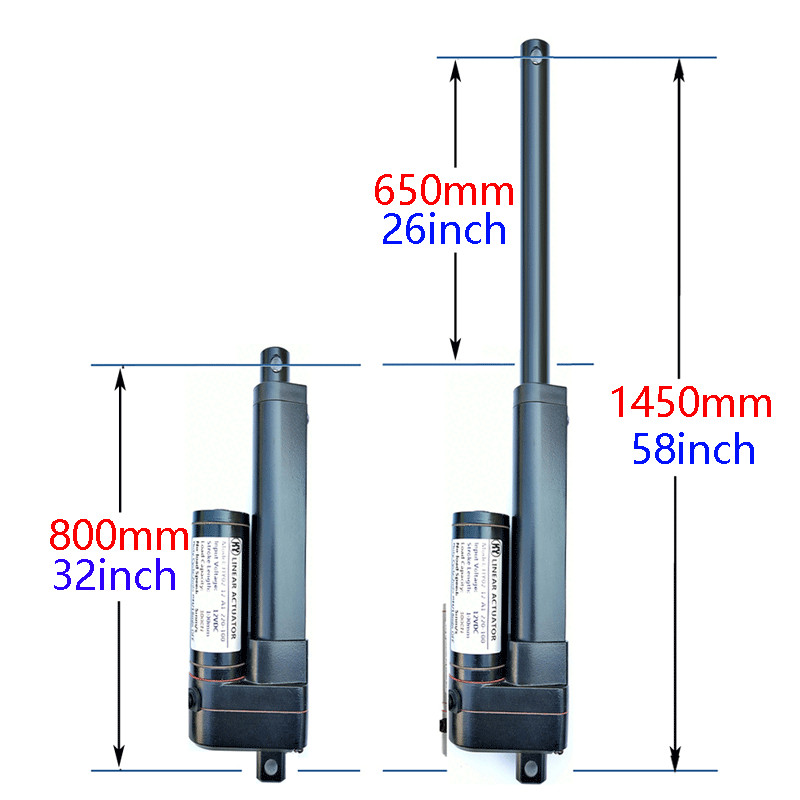 DC 24V Electric Linear Actuator Motor 3000N 660lb 2″~ 40″ Heavy Duty Fast IP65