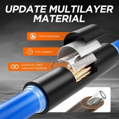 7-Size Heat Shrink Tubing Roll Kit: 4:1 Adhesive Lined, 39 Ft Marine Grade Water