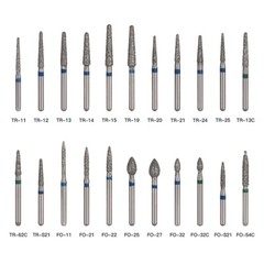 5pcs/Pack Dental DIA-BURS Air Turbine Cone Diamond Burs for High Speed Handpiece