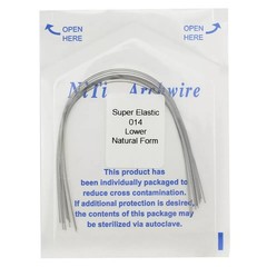 10-100x Dental Ortho Arch Wire Niti Super Elastic Round Rectangular Natural Form
