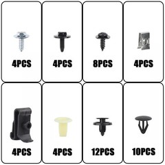 50Pcs For Lexus Engine Splash Shield Fender Bumper Screw Clips Rivet Fastener