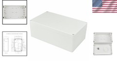 Sleek White Waterproof Junction Project Box – 7.87″x4.72″x2.95″ for Electronics