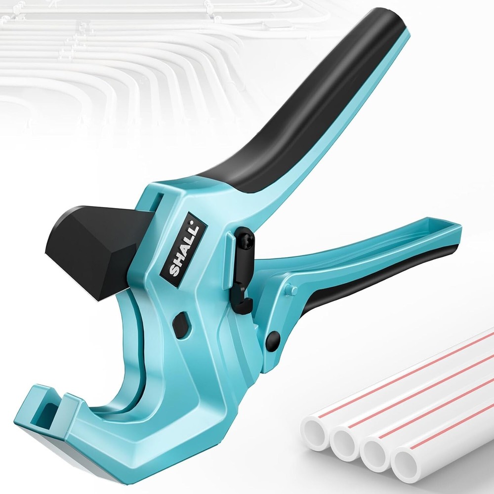 SHALL PVC Pipe Cutter,2-1/2”,Heavy-Duty Aluminum Ratchet Pipe Cutter
