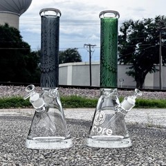 15″ Super Thick Color Sandblasted 50mm Bong Pounder Beaker Hookah Water Pipe