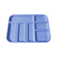 Dental Separate Autoclavable 135°C Divided Tray Plastic Set Up Trays 5 Color