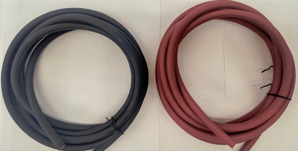 TRUE® 4AWG 10 Ft Black + 10 Ft Red Preimium Flexible Copper USA Welding Cable