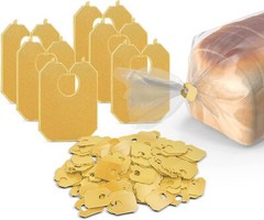 MT Products Yellow Disposable Plastic Chip and Bread Bag Clips – Pack of 100