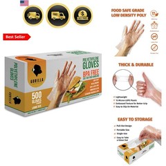 500 BPA Free Disposable Gloves Poly PE LDPE Plastic for Kitchen Food Handlin…