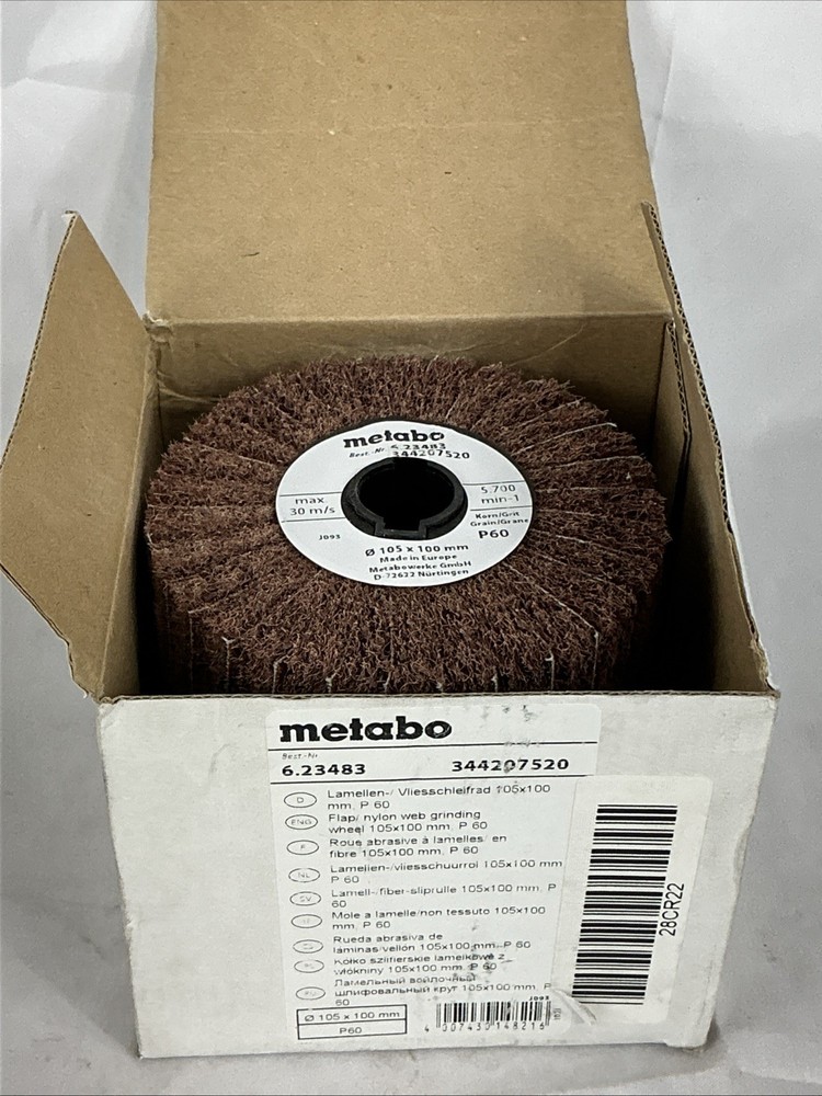 Metabo Flap Wheel 105×100 mm P 60 New Open Box