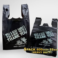 YoYoRain Black Thank you bags, HEAVY DUTY 22MIC Plastic Bags…
