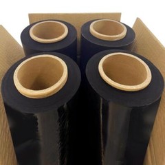 18″ x 1500′ 80 Gauge 4 Rolls Pallet Wrap Stretch Film Hand Shrink Wrap Black NEW