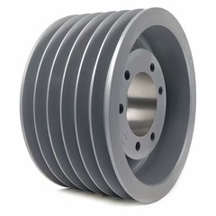 7/8 In To 3-1/2 In Quick Detachable Bushed Bore 6 Groove V-Belt Pulley 11.8 In