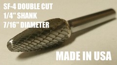 SF4D Tree Shape Tungsten Carbide Burr Bur Cutting Tool Die Grinder Bit 1/4″ NEW